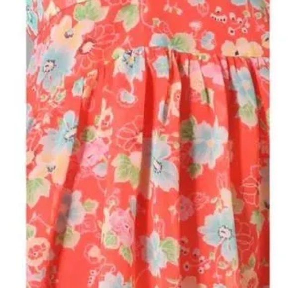 Free People Coral Floral Yoke Flutter Shorts - Picture 4 of 13